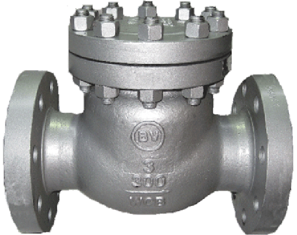 CAST STEEL SWING CHECK VALVE FLANGED CLASS 300 RF with HF SEATS