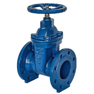 DUCTILE IRON RESILIENT SEATED NON-RISING STEM WEDGE GATE VALVE FLANGED TABLE E