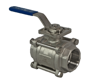 3-PCE BALL VALVE FB BSP ENDS with ISO MOUNTING PAD